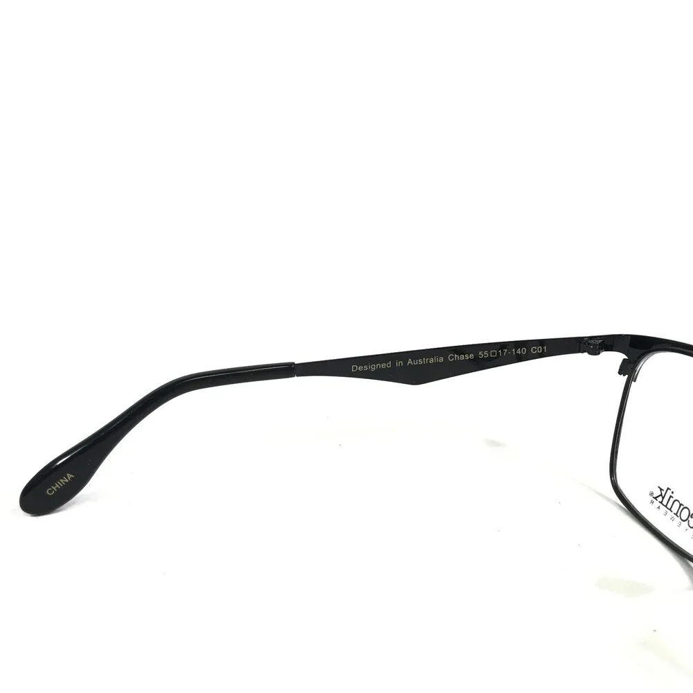 Iconik Eyeglasses Frames Chase C01 Black Square Full Rim 56-17-140